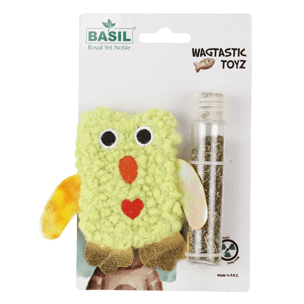 Basil Cotton Plush Cat Toy with Catnip and SKATRS Sandal Shaped Rope Chew Toy Combo for Cats - Image 2