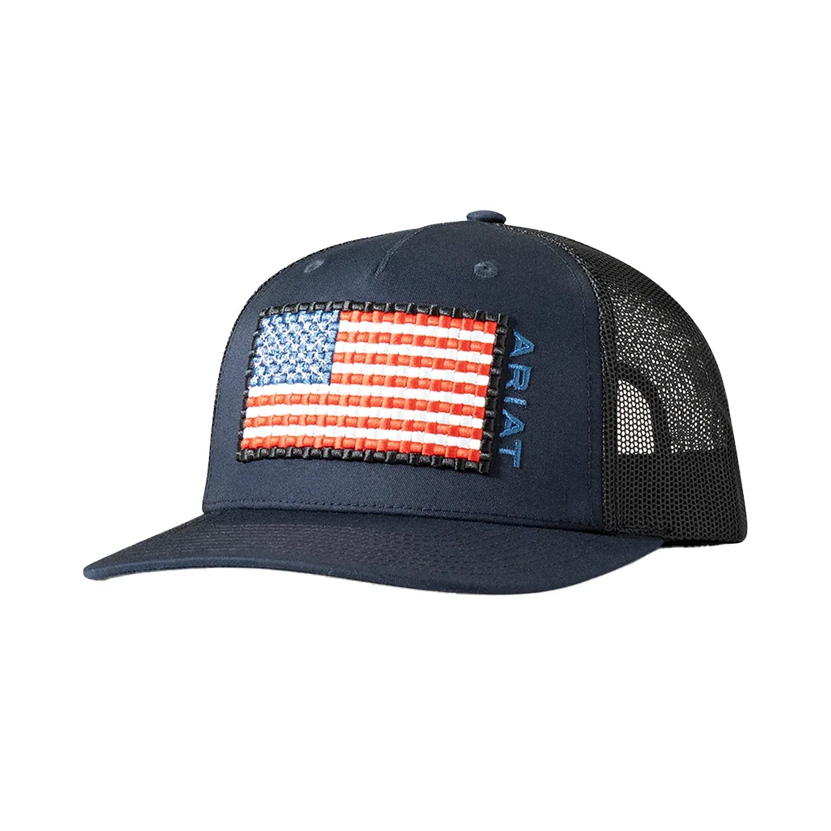 Basket Weave Flag Navy Cap - Image 2