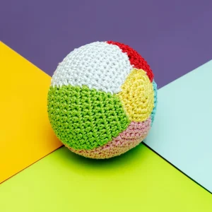 Beach Ball Squeaky Knit Dog Toy (FINAL SALE)