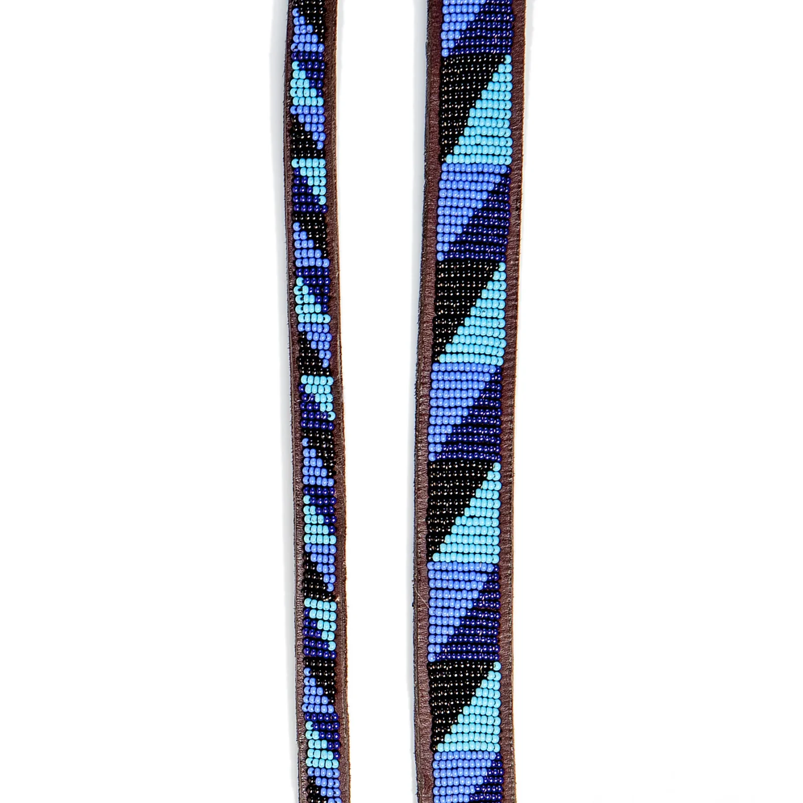 BEADWORKS KENYA | Ziggy Blue Beaded Leash - Image 2