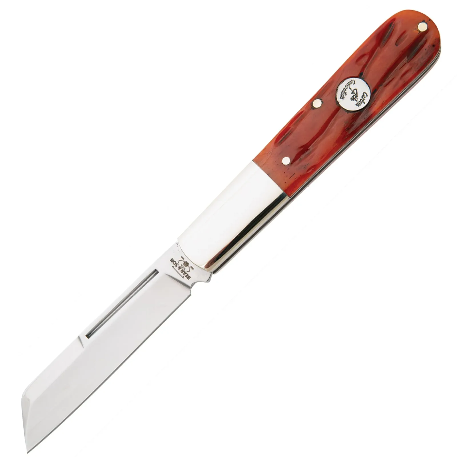 Bear And Son Cutlery Red Stag Bone Barlow Knife