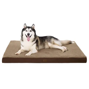 Bedsure® Orthopedic Waterproof Dog Bed with Sherpa & Oxford Fabric Removable Cover & Egg Crate Foam