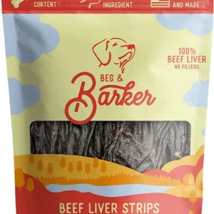 Beg & Barker Beef Liver Strip Dog Treats 4oz