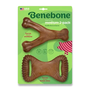 Benebone® Wishbone Dental Durable Dog Chew Toy - 2 Pack
