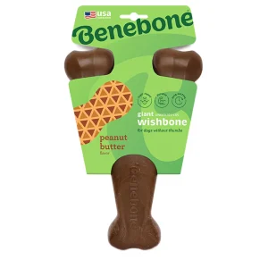 Benebone® Wishbone Dog Chew Giant Toy- Bacon, Chicken or Peanut Flavor