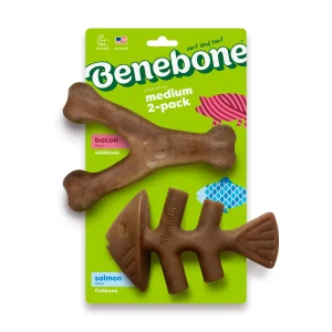 Benebone® Wishbone Fishbone Durable Dog Chew Toy - 2 Pack