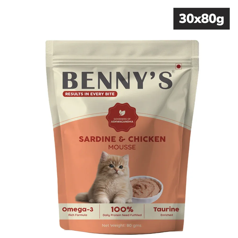 Benny's Bowl Sardine Fish & Chicken Mousse Wet Food for Cats - Image 2