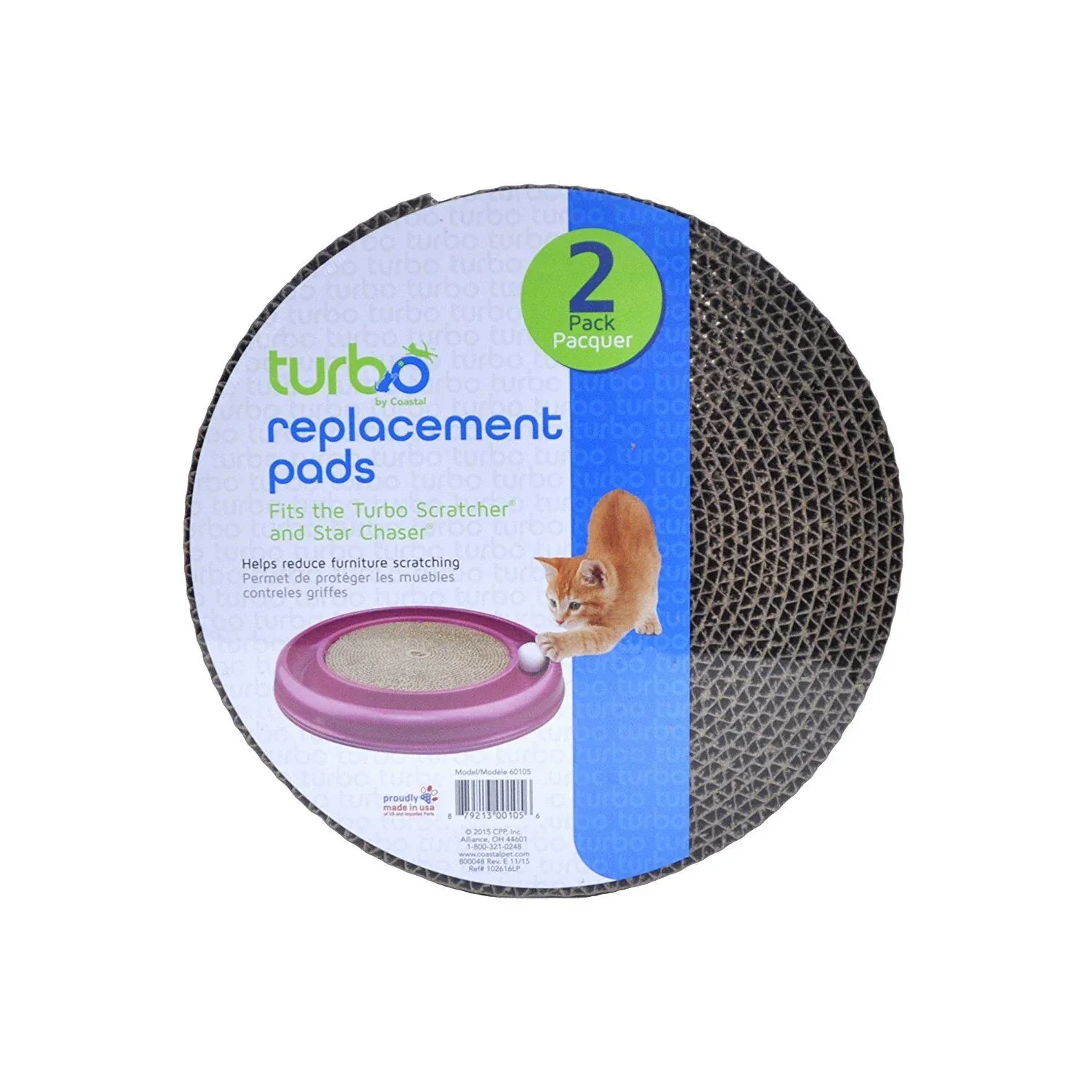 Bergan Turbo Scratcher Replacement Pads Tan, 1ea/2 pk