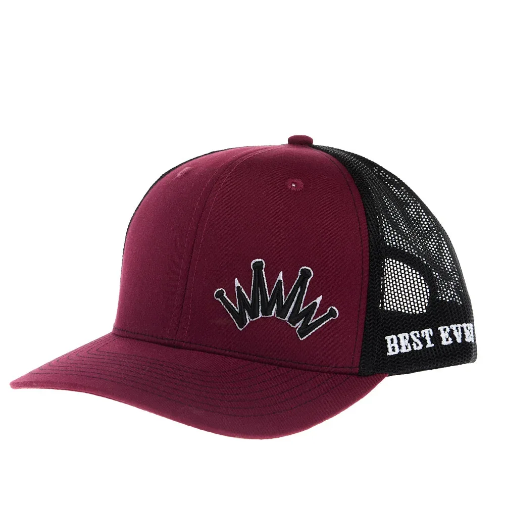 Best Ever Pads Dark RedLogo Cap with Black Crown