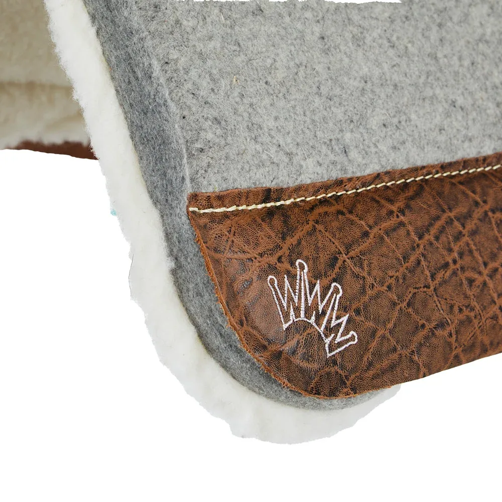 Best Ever Pads Kush 3/4in Fleesar Vintage Peat Elephant 32x32 Saddle Pad - Image 2