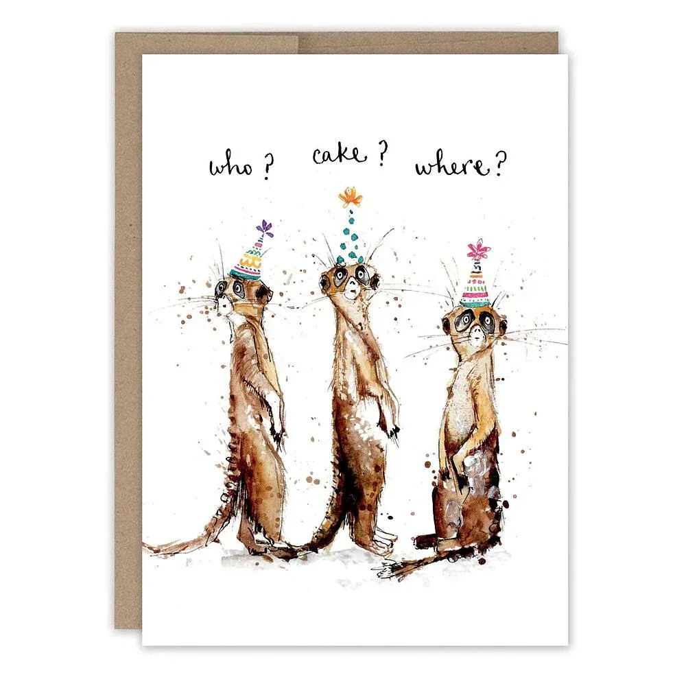 Biely Shoaf Co Three Meerkats Birthday Card