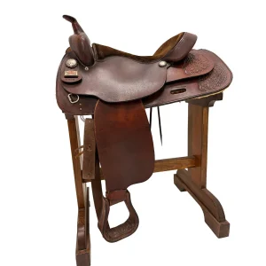 Big Horn Saddlery Used 17in Floral Corner Tooled Pleasure Saddle