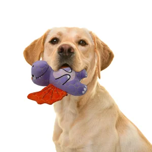 Bite Force Gmason Pterodactyl Squeaker Crinkle Plush Tough Dog Toy