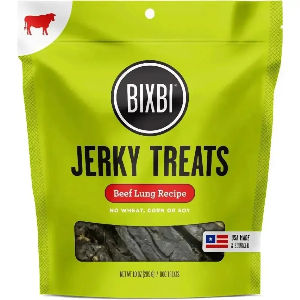 BIXBI Dog Jerky Treats 10 oz - High-Quality All-Natural Dog Snacks