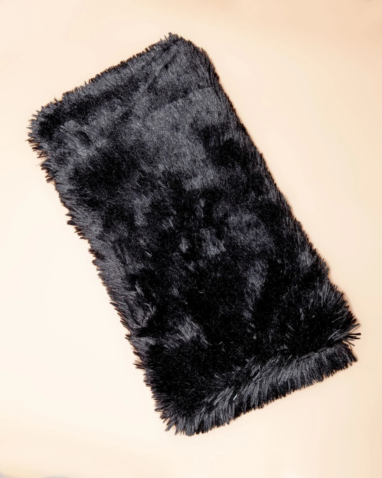 Black Powder Puff Plush Dog Blanket
