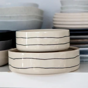 Black + White Stripe Bowl (Dog & Co. Exclusive)