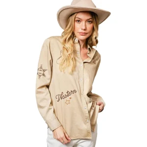 Blue B Women's Taupe Top
