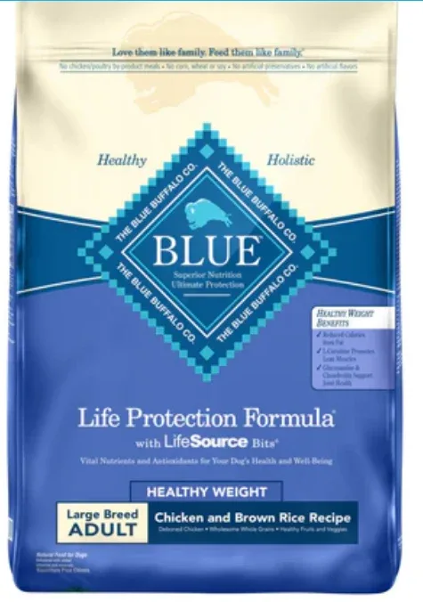 Blue Buffalo Life Protection Large Breed Healthy Weight Chicken&Brown Rice 30lbs