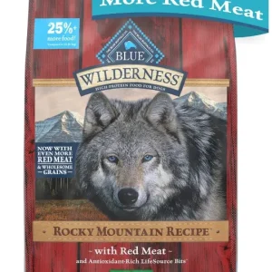 Blue Buffalo Wilderness Adult High-Protein Rocky Mountain Red Meat w/Grains-28lb