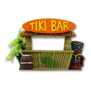 Blue Ribbon Pet Products Exotic Environments Tiki Bar w/Palm Tree Aquarium Ornament 1ea/SM