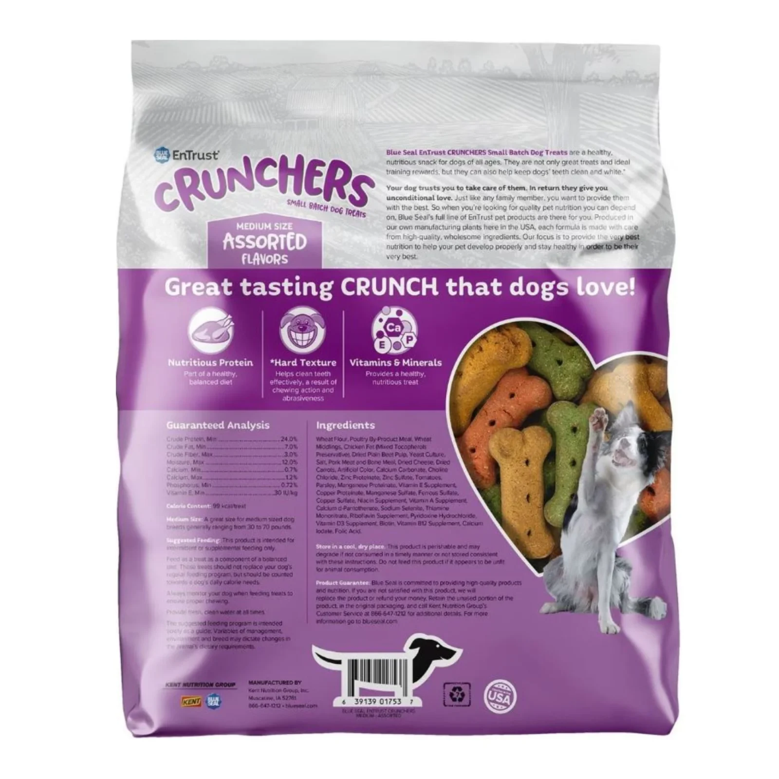 Blue Seal Entrust Crunchers Small Batch Dog Treats Assorted Medium - 3.5Lbs. - Image 2