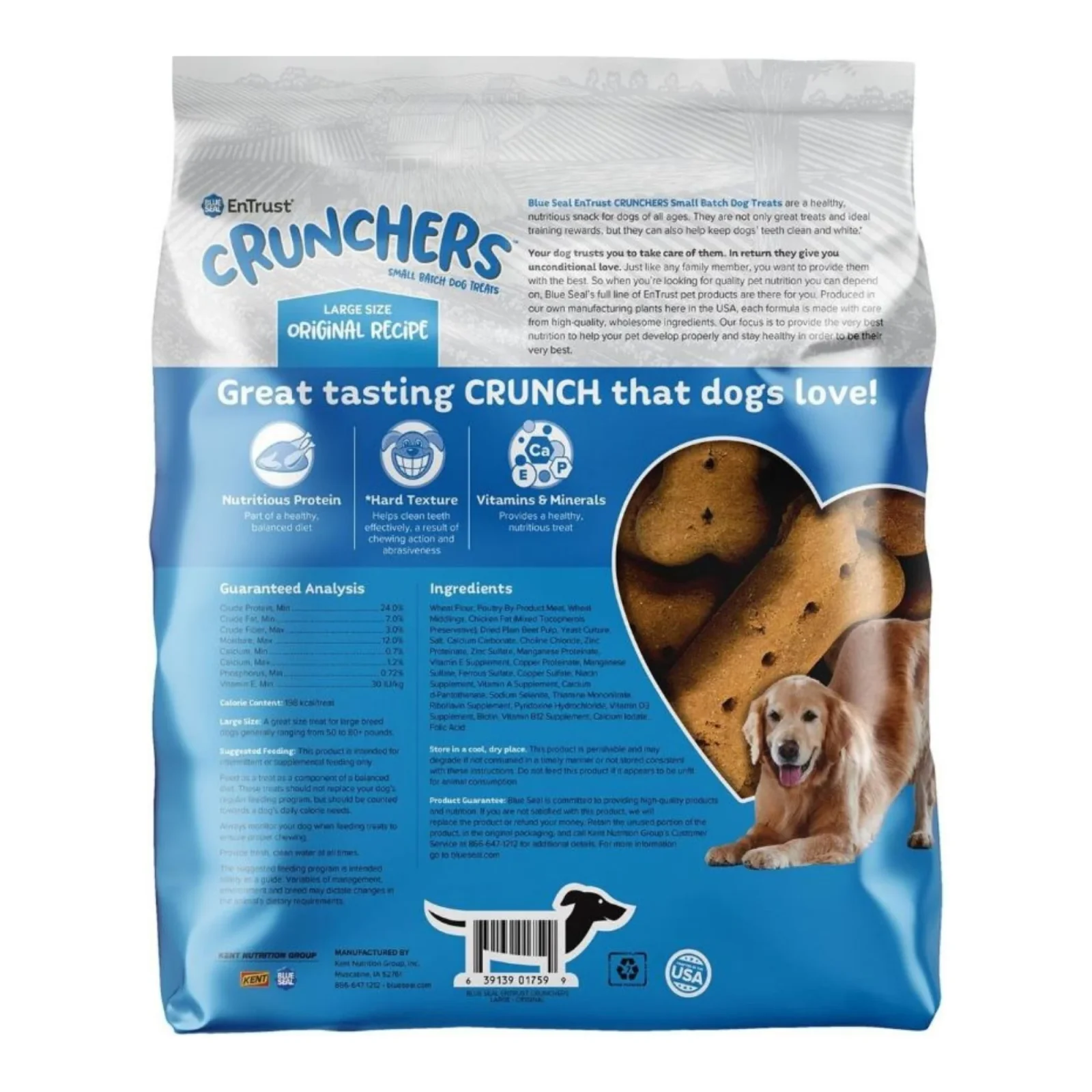 Blue Seal Entrust Crunchers Small Batch Dog Treats Original Large - 3.5Lbs. - Image 2