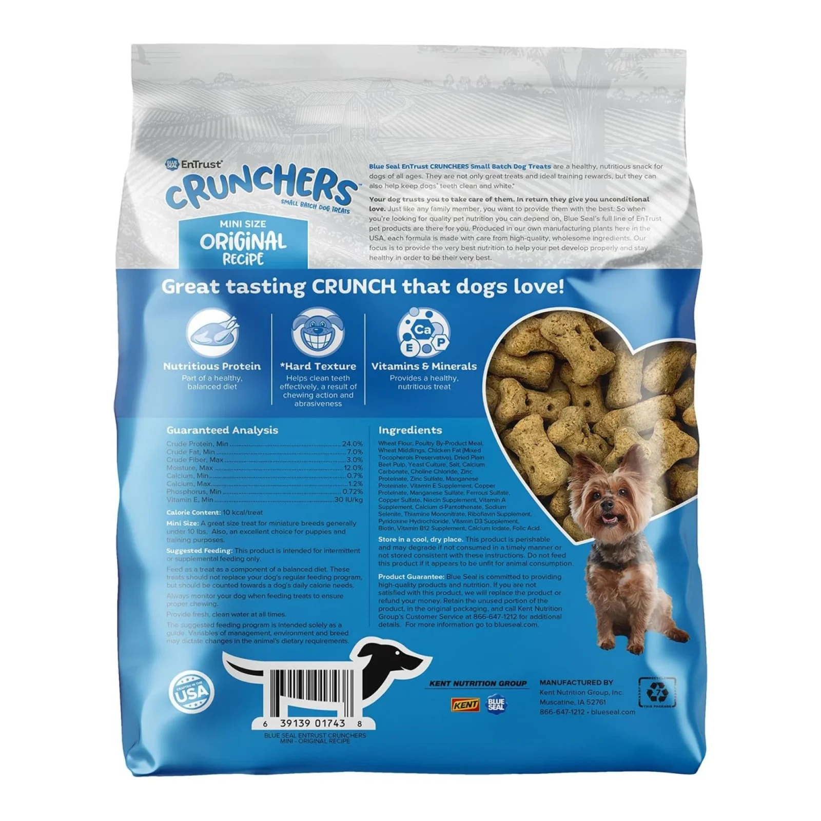 Blue Seal Entrust Crunchers Small Batch Dog Treats Original Mini - 2Lbs. - Image 2