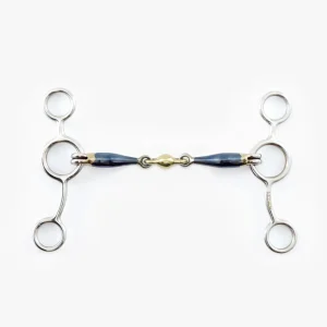 Blue Sweet Iron Tom Thumb Bit with Brass Alloy Lozenge