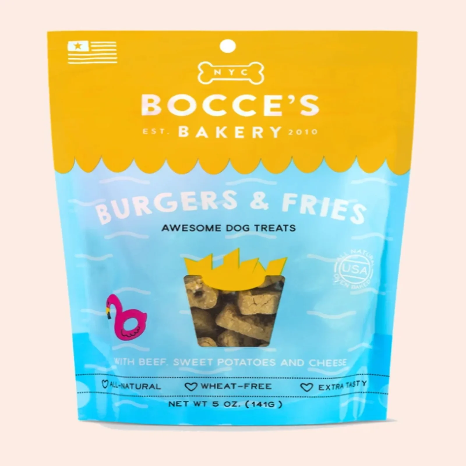 Bocce's Bakery Dog Biscuits Burgers And Fries 5oz. - Image 2
