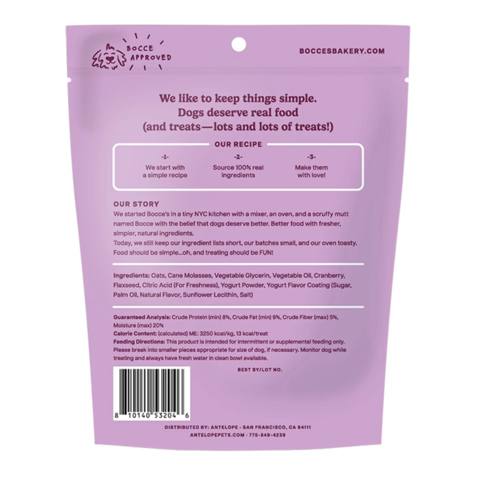 Bocce's Bakery Dog Froyo Grain Free Wild Cran 6oz. - Image 2