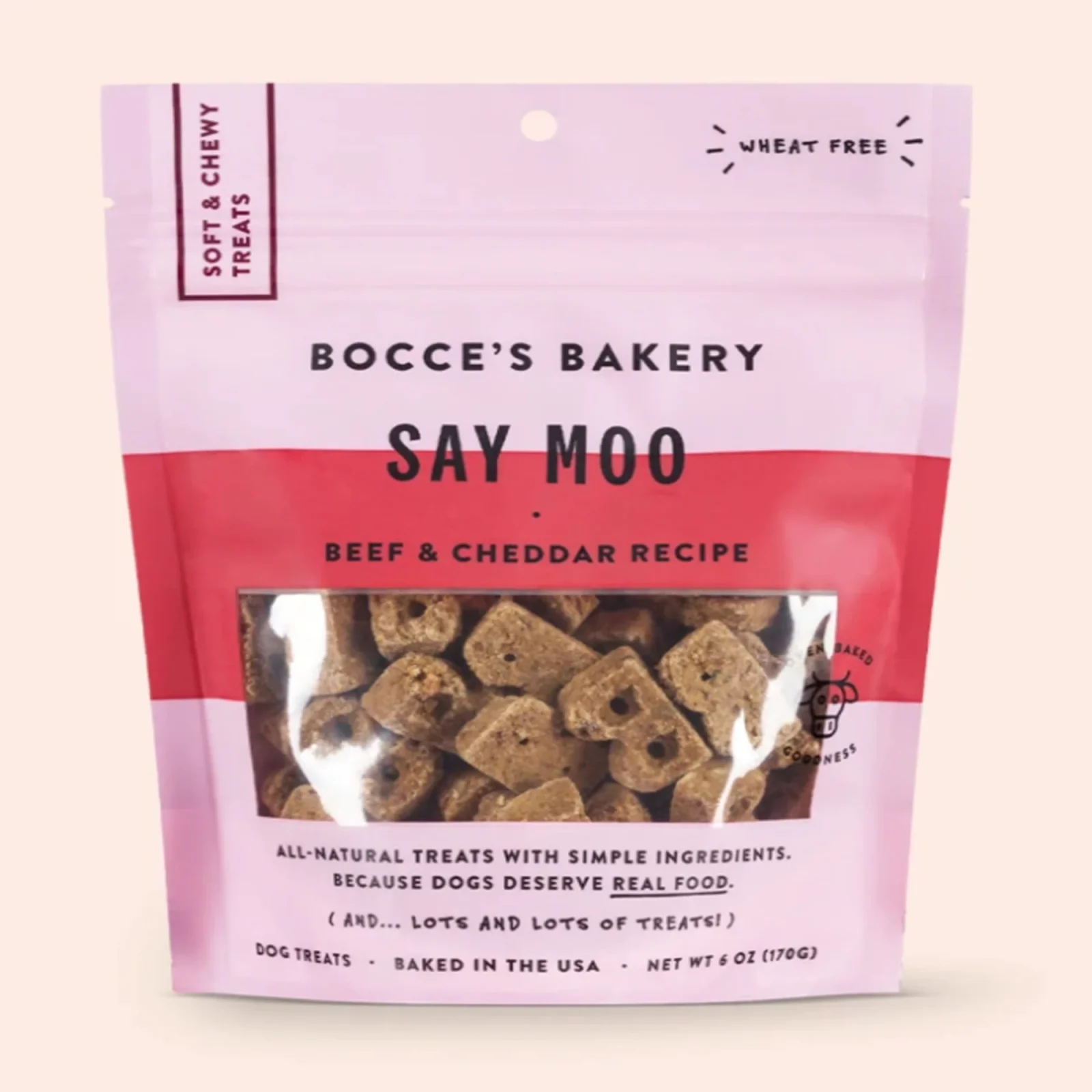 Bocces Bakery Dog Soft And Chewy Say Moooo 6oz - Image 2