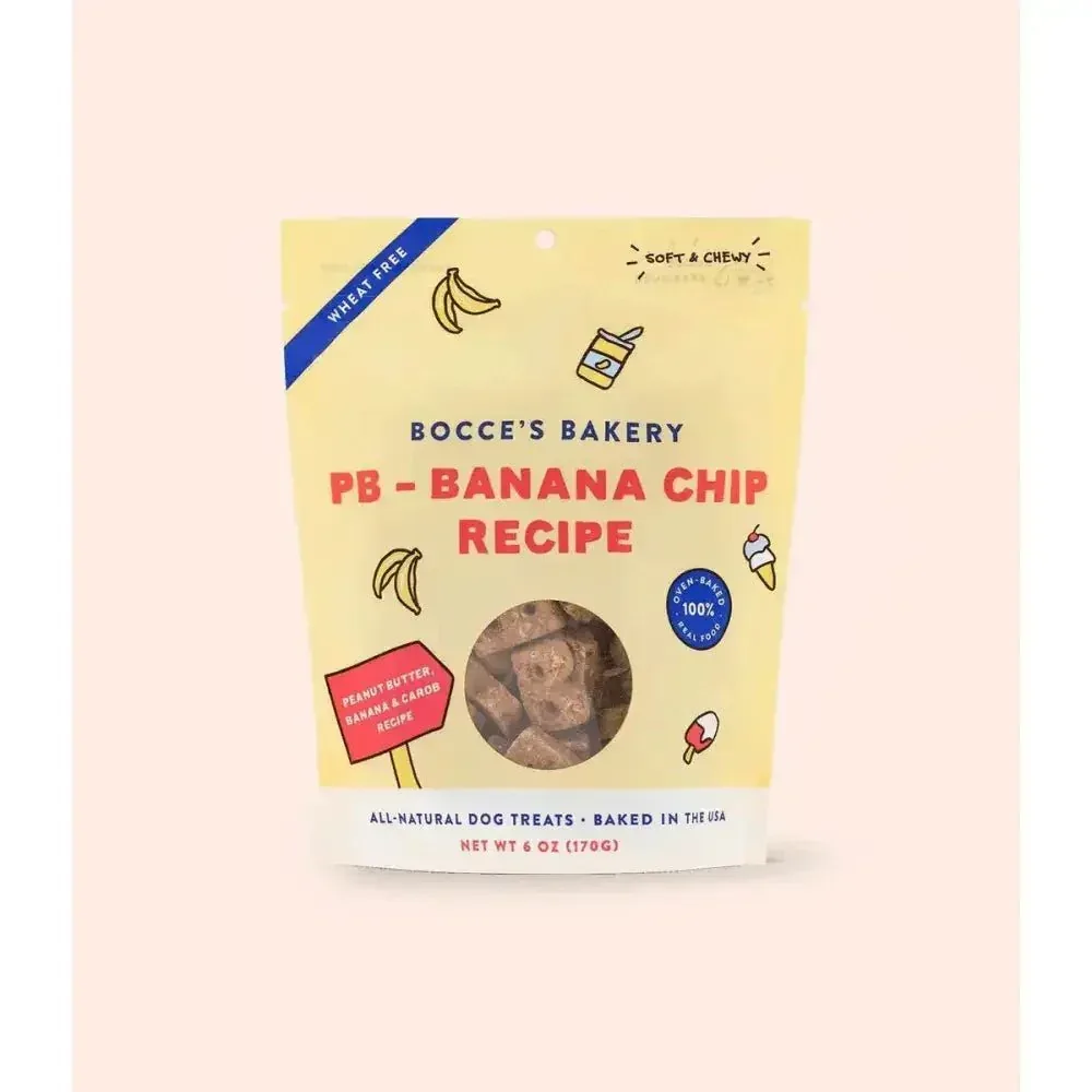 Bocce's Bakery PB-Banana Chip 6oz Soft & Chewy Dog Treats