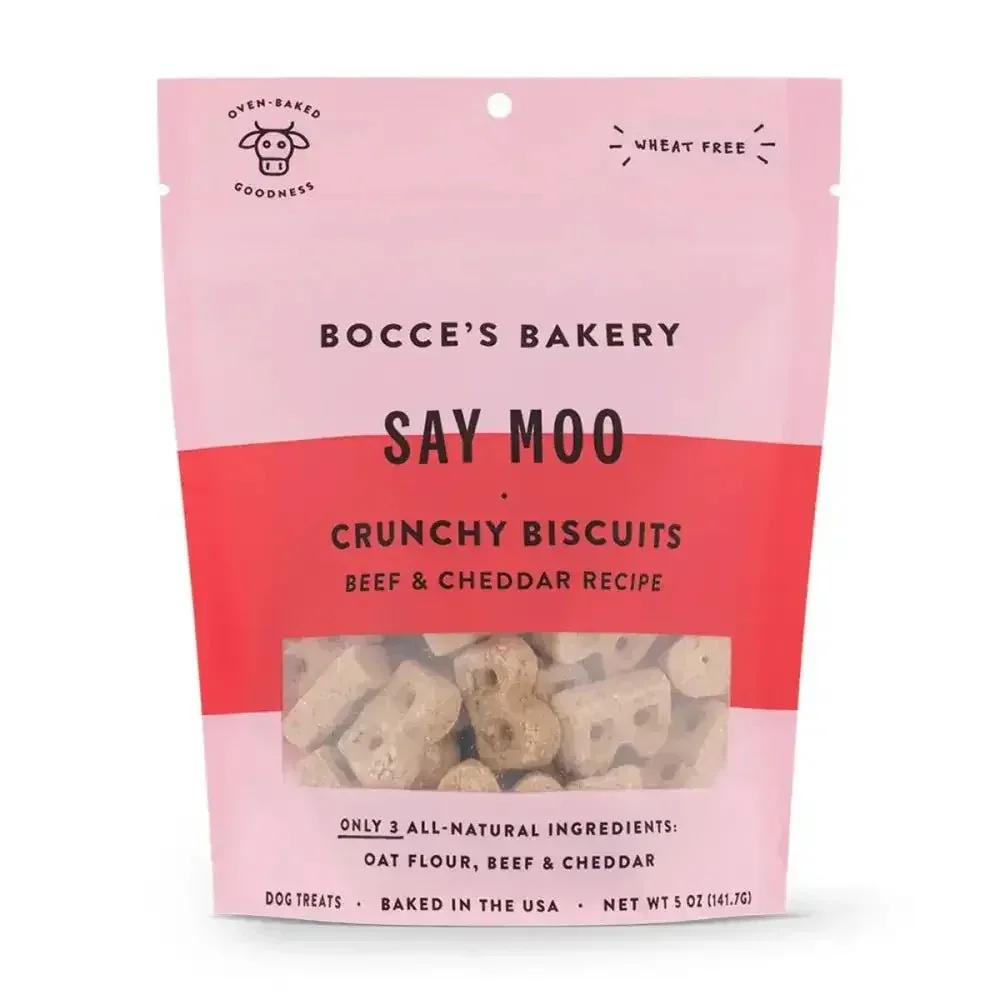 Bocce's Bakery Say MOOOO 5oz Biscuit Bags Dog Treats