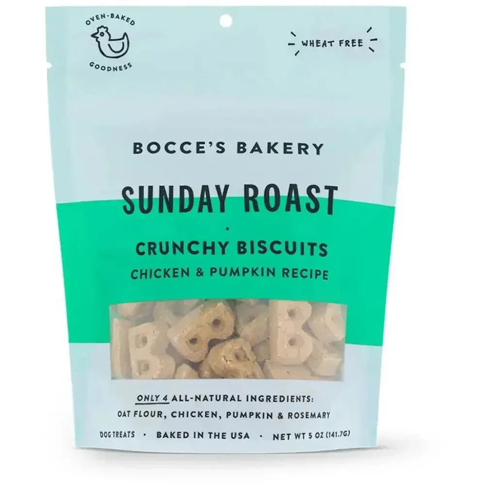 Bocce's Bakery Sunday Roast 5oz Biscuit Bags Dog Treats