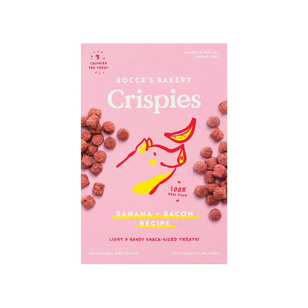 Bocces Dog Crispies Bacon And Banana 10oz