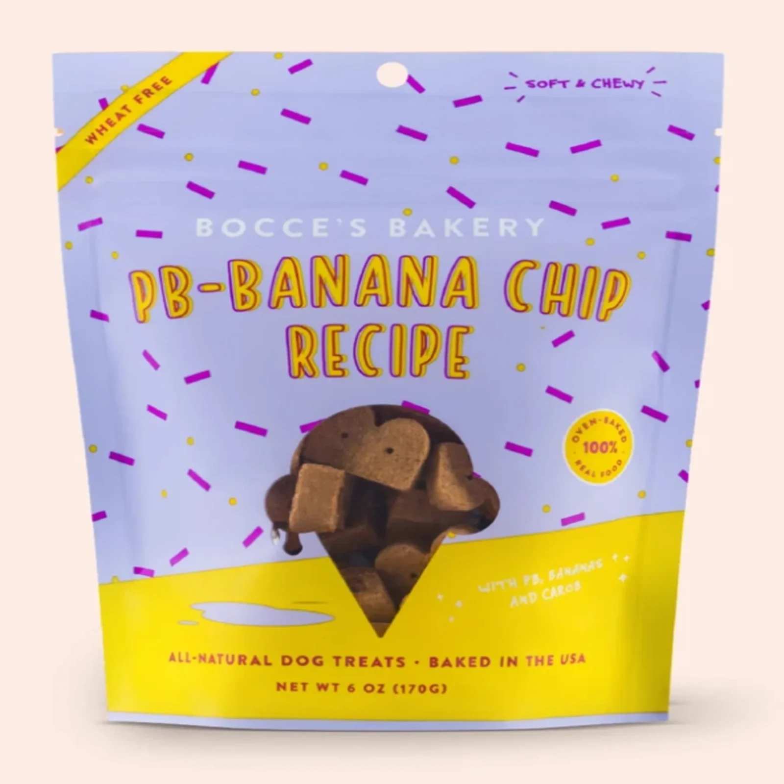 Bocces Dog Soft Chew Peanut Butter Banana Chip 6oz - Image 2