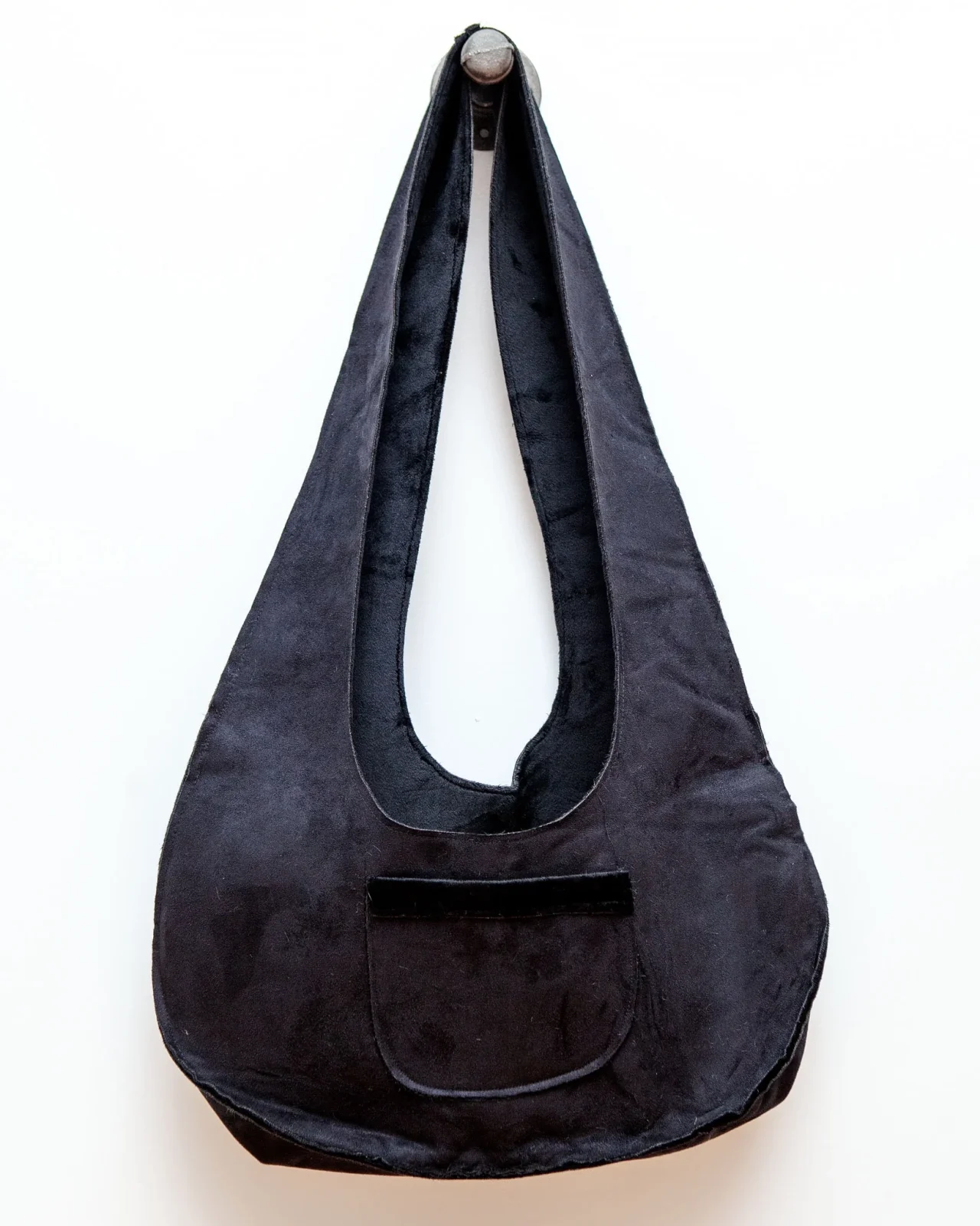 Boho Dog Sling Carrier Bag in Black (Made in the USA) (FINAL SALE)