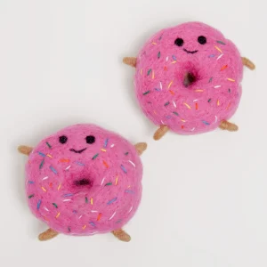 Boiled Wool Donuts in Strawberry