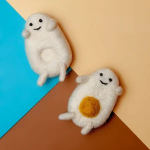 Boiled Wool Egg Dog Toy <>