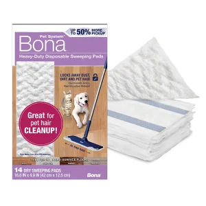 Bona® Pet System Heavy Duty,Multi-Surface Disposable Sweeping Pads For Dust, Dirt & Pet Hair