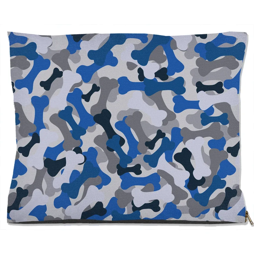 Bone Camo Blue Dog Bed - Image 2