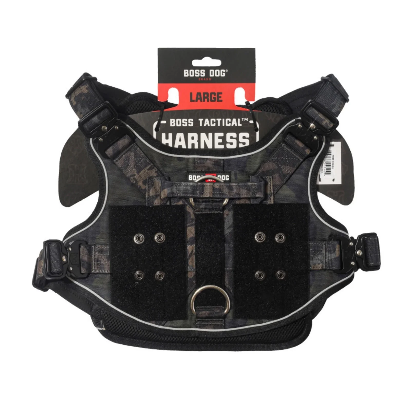 Boss Dog Tactical Dog Harness Black Camo, 1ea/LG - Image 2