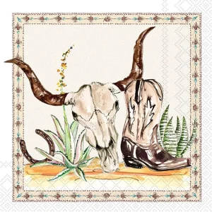 Boston International Inc Western Boots and Skull Cocktail Napkins