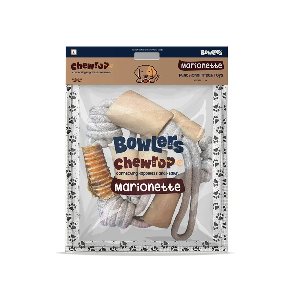 Bowlers Chewrope Marionette Rope Chew Functional Dog Treat Toy (Buy 1 Get 1 Free) - Image 2