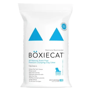 Boxiecat Cat Scent Free Clay Litter, 40 lb