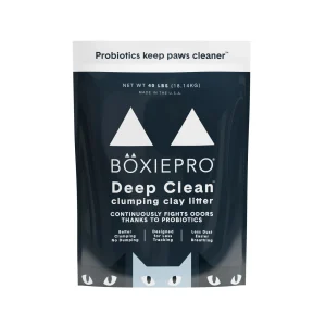 BoxiePro Clumping Clay Cat Litter - Unscented, Low Dust, Low Tracking