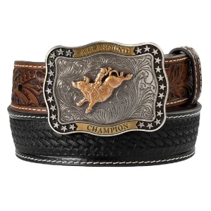 Boy's Basketweave Black & Brown Belt