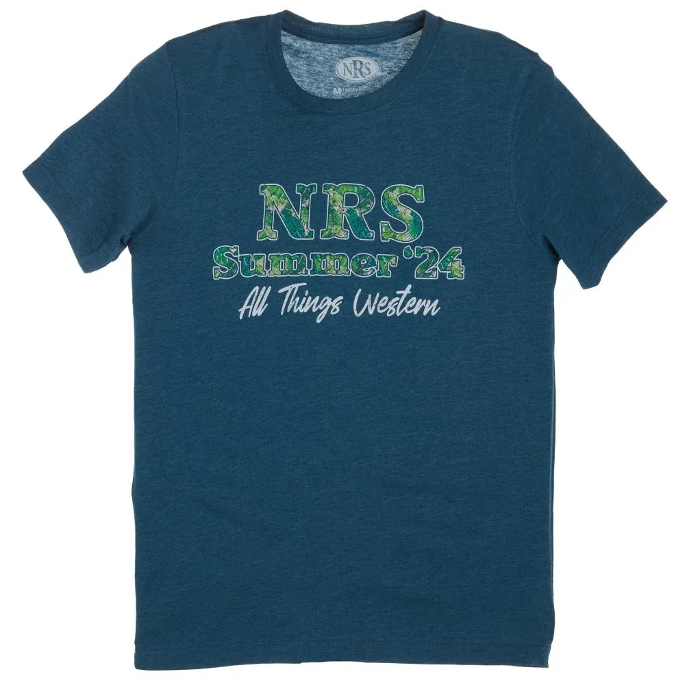 Brandcowboy NRS Summer 24 Palm Leaf Teal Logo Tee