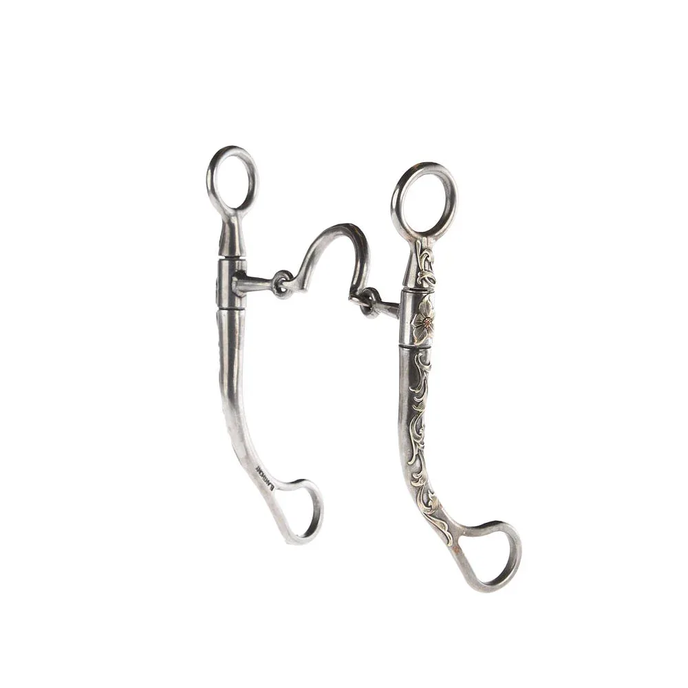 Brandon Anthony Bit & Spur Co. Floating Port Floral Shank Bit