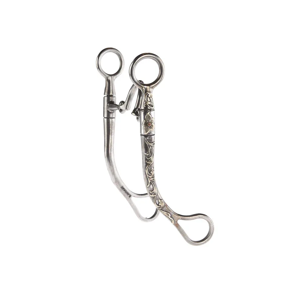 Brandon Anthony Bit & Spur Co. Floating Port Floral Shank Bit - Image 2